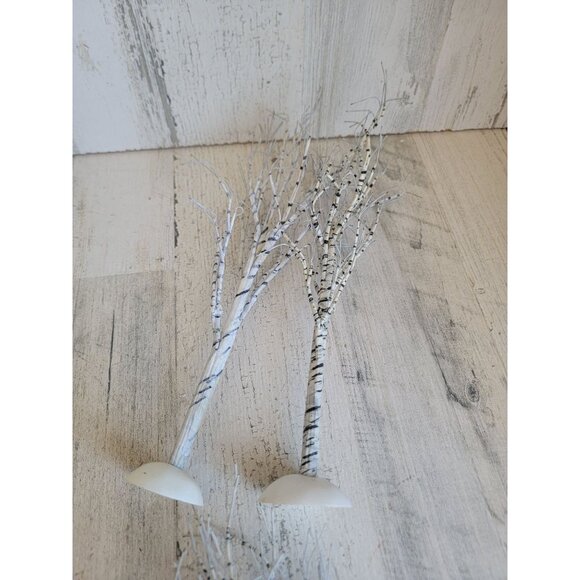 Dept 56 white bare branch Winter tree Village accessory xmas set - Picture 7 of 8